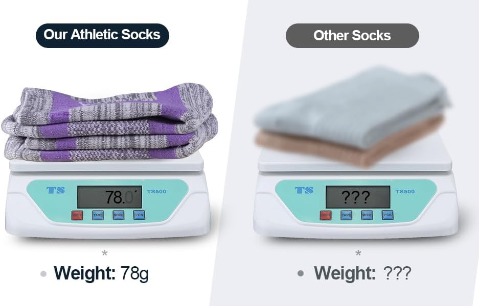 YUEDGE 5 Pairs Women's Outdoor Hiking Socks For Women, Moisture Wicking Athletic Cushioned Crew Socks Padded Work Boot Socks - Image 8