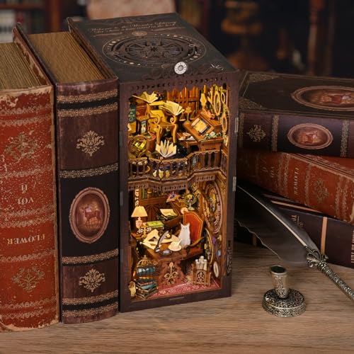 ETKVR DIY Book Nook Kit, BooknookMaison de Poupées Miniatures en Bois – vue 6