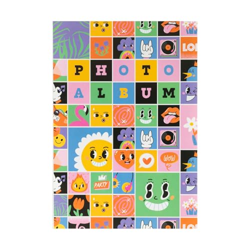 Album fotos 10x15 Funky Friends   Photo Album con 36 bolsillos | Albumes para fotos con Tapa blanda │ 1 foto por pág.
