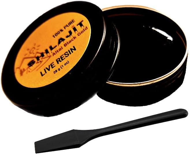 SHILAJIT Altai Black Gold - 100% Pure Siberian Live Resin for Cosmetic DIY Skin Care, Focus, Vitality, Energy - Trace Minerals, Fulvic & Humic Acid, Copper - Antiaging, Nourishing - 1 oz (28 g)