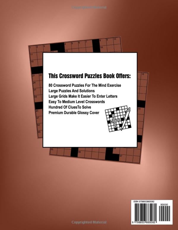 Miniatura 2 de 2024 Easy to Medium Crossword Puzzle Book For Adults Keep Your Brain Busy and Entertained with Engaging Cross Word Collection