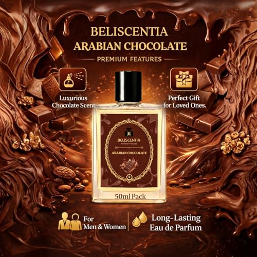 Image of Arabian Chocolate Eau De Parfum Rich Sweet Chocolate Fragrance | Long Lasting Unisex Perfume (50 ML)