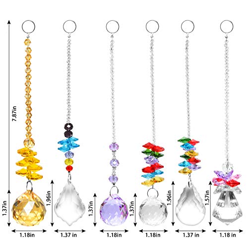 Rocinha Suncatcher, Crystal Suncatcher Chandelier Suncatchers Prisms Hanging Ornament Rainbow Maker for Gift, Garden Decoration, Window, Home, Office, Plants, Cars, Wedding, Feng Shui