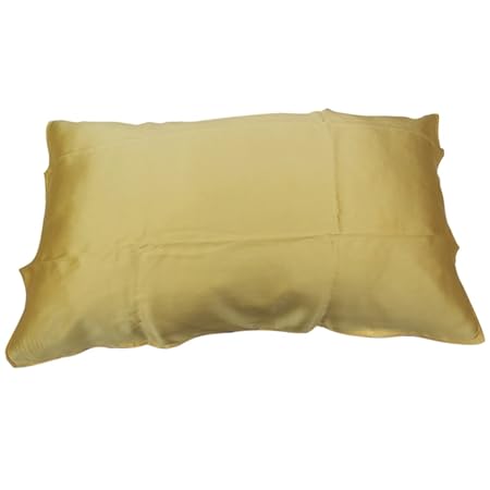 Generic 100% Silk Fashion Soft Pillow Cover for Beauty of Hair and Face Soft Gift -Yellow