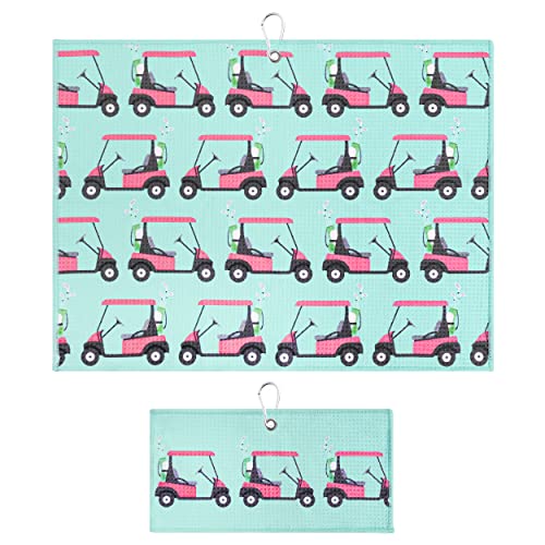 Golf Cart Premium Waffle & Ball Towels Set