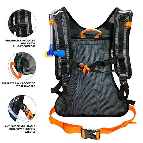 Chameleon Sports Hydration Backpack | Designer Camel Water Pack for Running Biking Cycling and Hiking | 2L Water Bladder Included