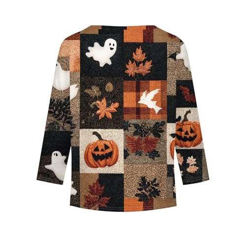 Halloween Shirt Kids Pumpkin Long Sleeve Spooky Season Cute Shirts Fashion Ghost Witches Crew Neck Tops Funny Outfits2