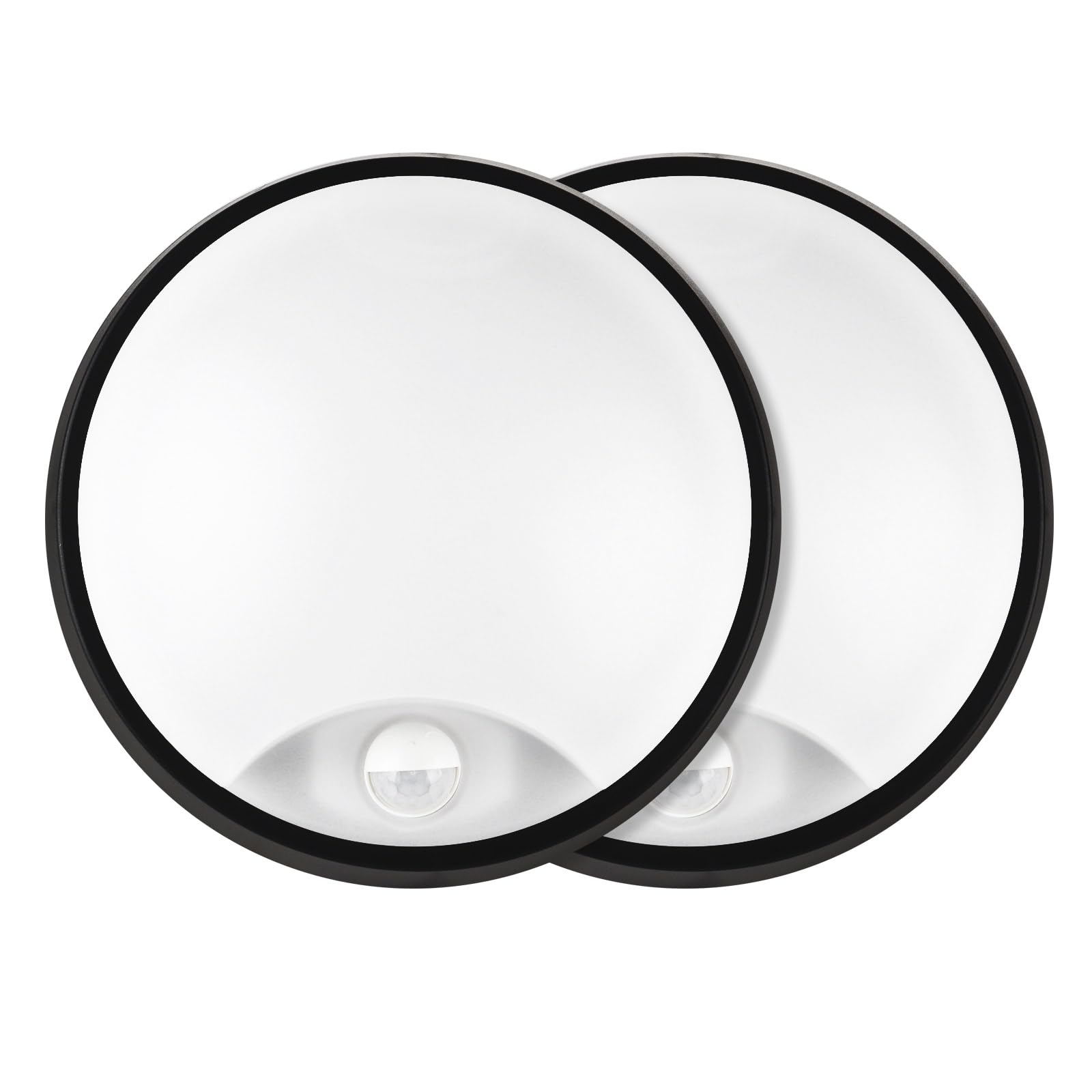 LED Outdoor Wall Light Round 18 W 4000 K 2200 lm IP65 Waterproof LED Ceiling Light with Motion Sensor for Garden, Patio, Garage, Hallway, Basement, Conservatory, Black, Pack of 2-image-34