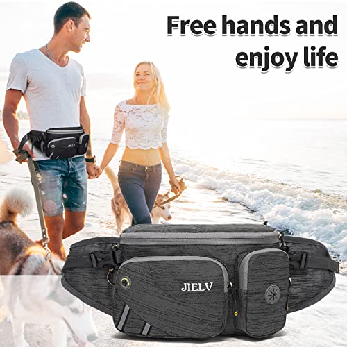 Jielv Hiking Waist Bag Fanny Pack With Water Bottle Holder For Men Women,Water Resistant Running Belt Bag For Outdoors Workout Dog Walking Hiking Cycling (Grey) #TOP6