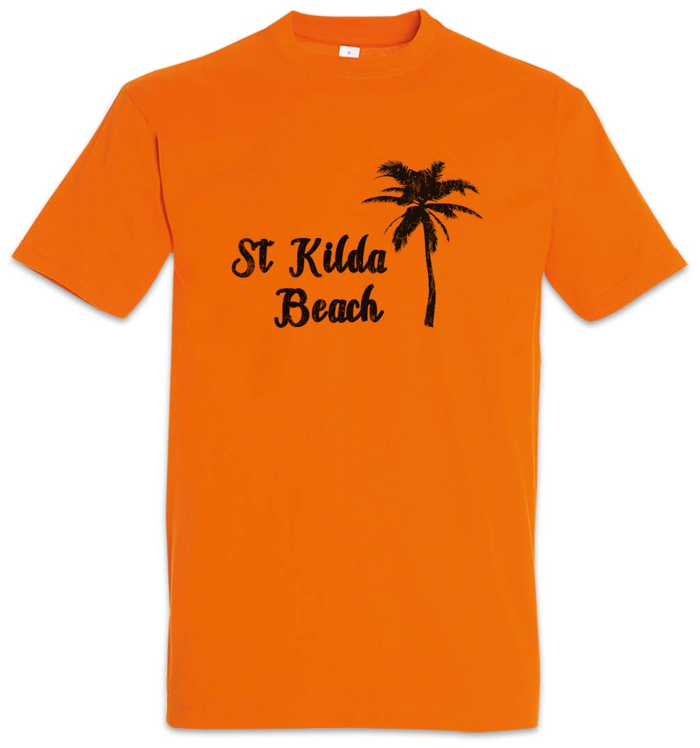 Urban Backwoods St. Kilda Beach Men T-Shirt Orange Size XL