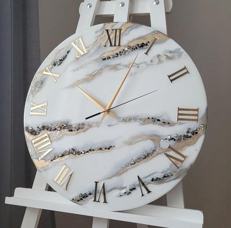 See full amazon price history chart for Kala Resin art -White and Golden Stones Resin Art - Quartz Stones, (12 inches) (Hand Made Resin Wall Clock, Clock for Livingroom & Bedroom, Home Decor, Epoxy Art) Kala Resin art -White and Golden Stones Resin Art - Quartz Stones, (12 inches) (Hand Made Resin Wall Clock, Clock for Livingroom & Bedroom, Home Decor, Epoxy Art) (B0D1ZGCZZF) Amazon Price History, Amazon Price Tracker