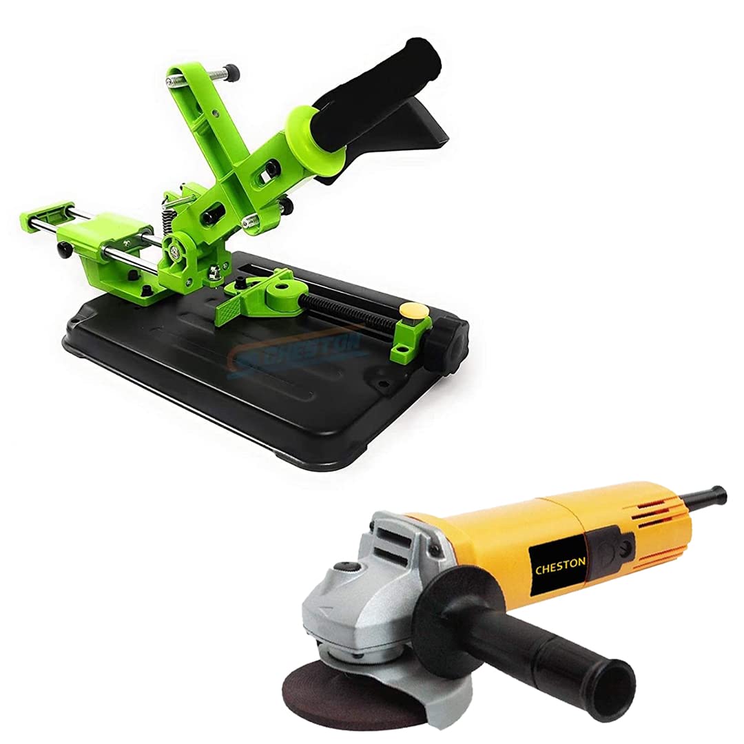 Cheston Angle Grinder 850W Yellow Grinder Machine Auxiliary Handle Cutter with Cheston Sliding Angle Grinder Stand for 4/5 Inch (115mm/125mm) Aluminium Alloy Heavy Base Universal Angle Grinder Stand (B0BH8SGSYR) Amazon Price History, Amazon Price Tracker