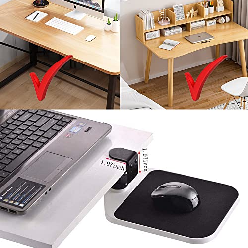 Fuzadel Mouse Platform Clamp On Under Desk Adjustable Mouse Tray Mount Swivel Mouse Tray Wrist Rest Rotating 360 Degree #TOP5