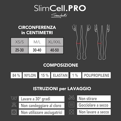 SLIMCELL PRO Waden Kompression Herren Damen Anti Uv Unisex - Calf Sleeve, Waden Compression Elastisches, Wadenbandage Herren, Kompression Waden Damen - Made in Italy