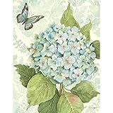 Lang Blue Hydrangea Boxed Notecard by Susan Winget, 4 x 5 Inches, 13 Cards and Envelopes (1005295)