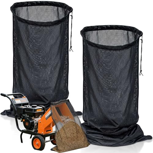 Boao 2 Pcs Wood Chipper Shredder Bag 24' x 48' Leaf Mulcher Shredder Collection Bags, Lawn Tractor...