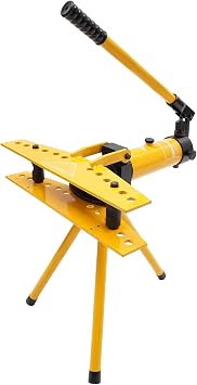 Manual Hydraulic Pipe Bender Set, 10 Ton Hydraulic Bender Tube Bending with 6 Dies, Exhaust Pipe Tubing Machine Tool up to 90 , for Metal Tubes with 1in 25.4mm Diameter