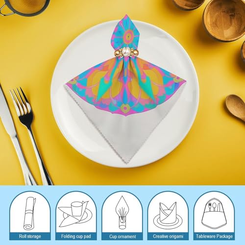 Serviettes de table lavables en tissu durables et douces - 8