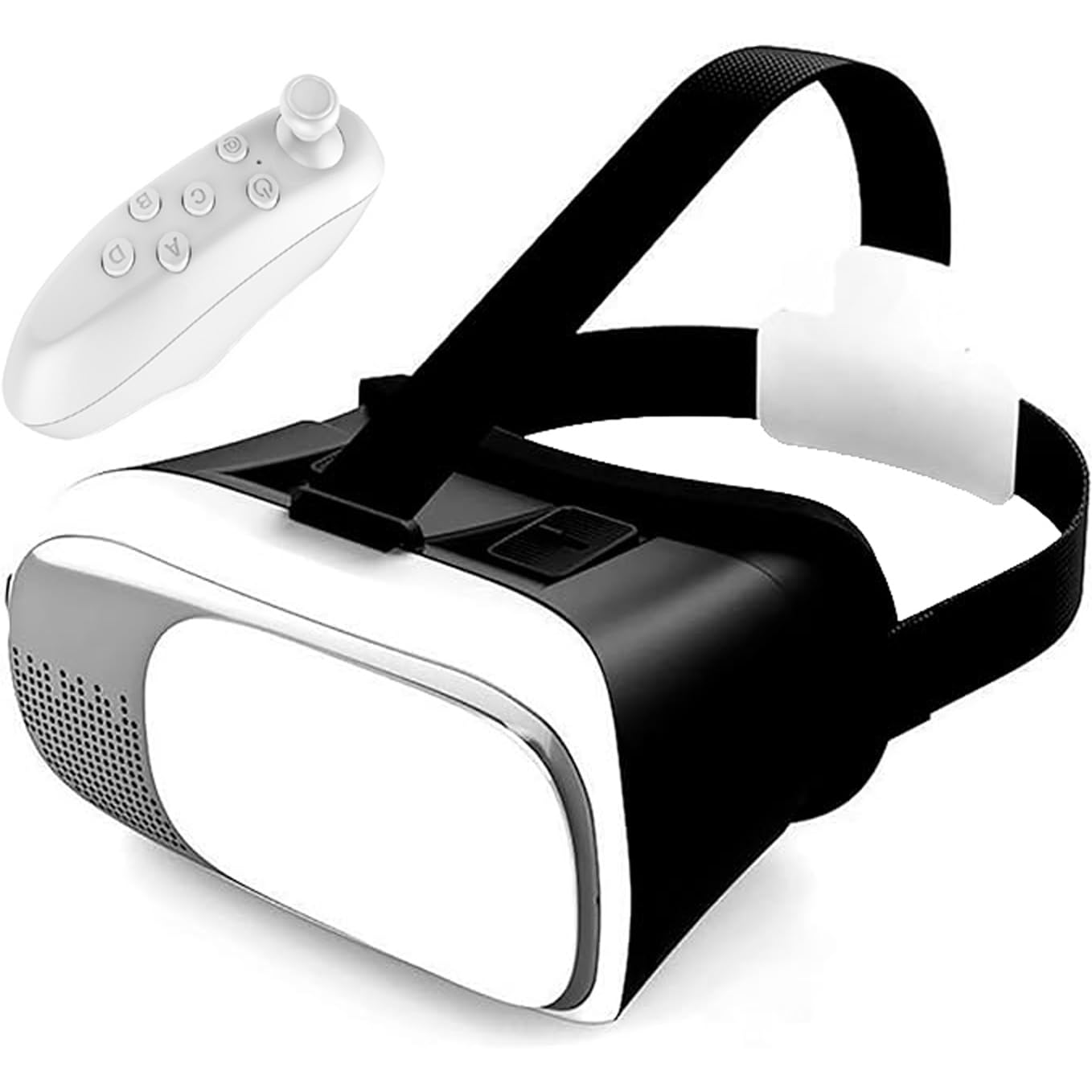 Gafas Realidad Virtual 3D con Mando Bluetooth para móviles Compatible Videos 360 y Juegos 3D - Experiencia Inmersiva Realidad Aumentada - Gafas VR Box con Mando