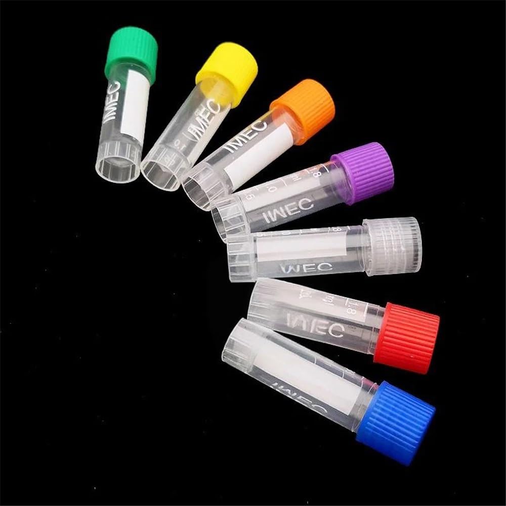 Equipos y suministros de laboratorio Lote de 500 tubos crioviales muestra plástico 1,8 ml con junta silicona