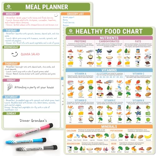 Set of 2 Healthy Food Chart Magnet (10