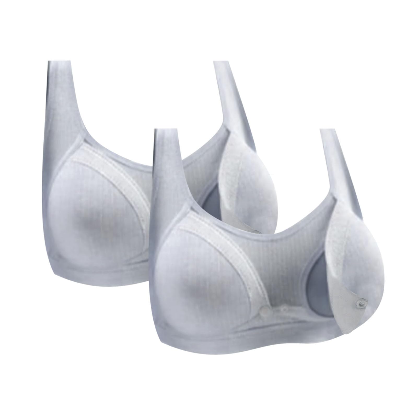 Arestory 2 Pack Women's Nursing Bra Warehouse UK Deals Maternity Bra Cotton Breastfeeding Bras Seamless Wireless Night Sleep Bralette Front Open Underwear Sports Bras Comfortable Wirefree Bralettes