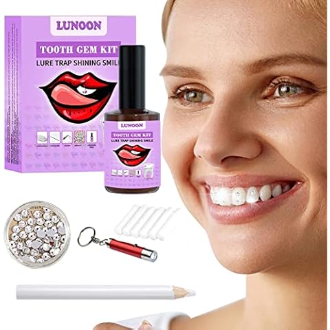 Stronrive Tooth Gems | DIY Tooth Jewelry Kit With Curing Light And Glue,Dental White Crystal Tooth Jewelry Gem Ornaments For Tooth Decor Nails Decor Cover