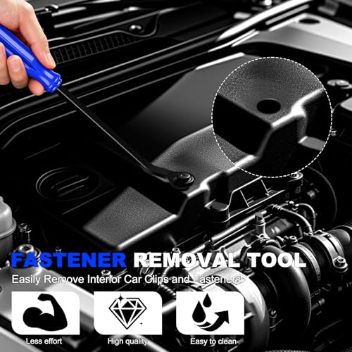 Image of 14PCS Auto Trim Removal Tool kit, Car Clip Removal Tools Kit No Scratch Plastic Pry Tool Door Panel Rivet Pliers Tool Kit,Interior Fastener Removal Set for Vehicle Dash Radio Audio Installer Blue