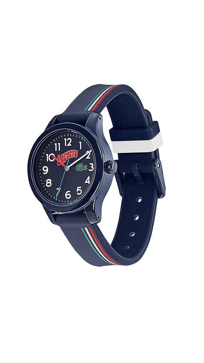 Lacoste Montre à Mouvement à Quartz Trois Aiguilles pour Enfants Collection LACOSTE.12.12 Kids avec Bracelet en Silicone