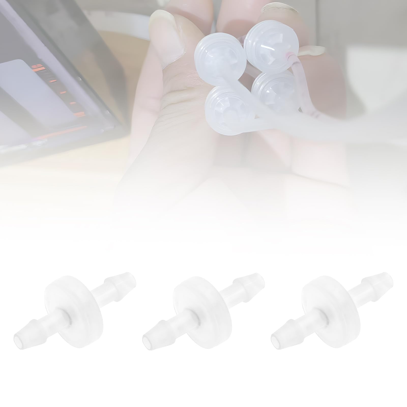 Clapet Anti-retour en Plastique 1/4 Pouce, 5 Pièces, Polyvalent, Résistant à l'Oxygène, à l'Huile et aux Acides, Idéal pour Systèmes Hydrauliques et Pneumatiques
