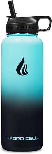 Miniatura 2 de HYDRO CELL Botella de agua aislada de acero inoxidable con pajilla, para bebidas frías y calientes, termo deportivo de metal con tapa de rosca y