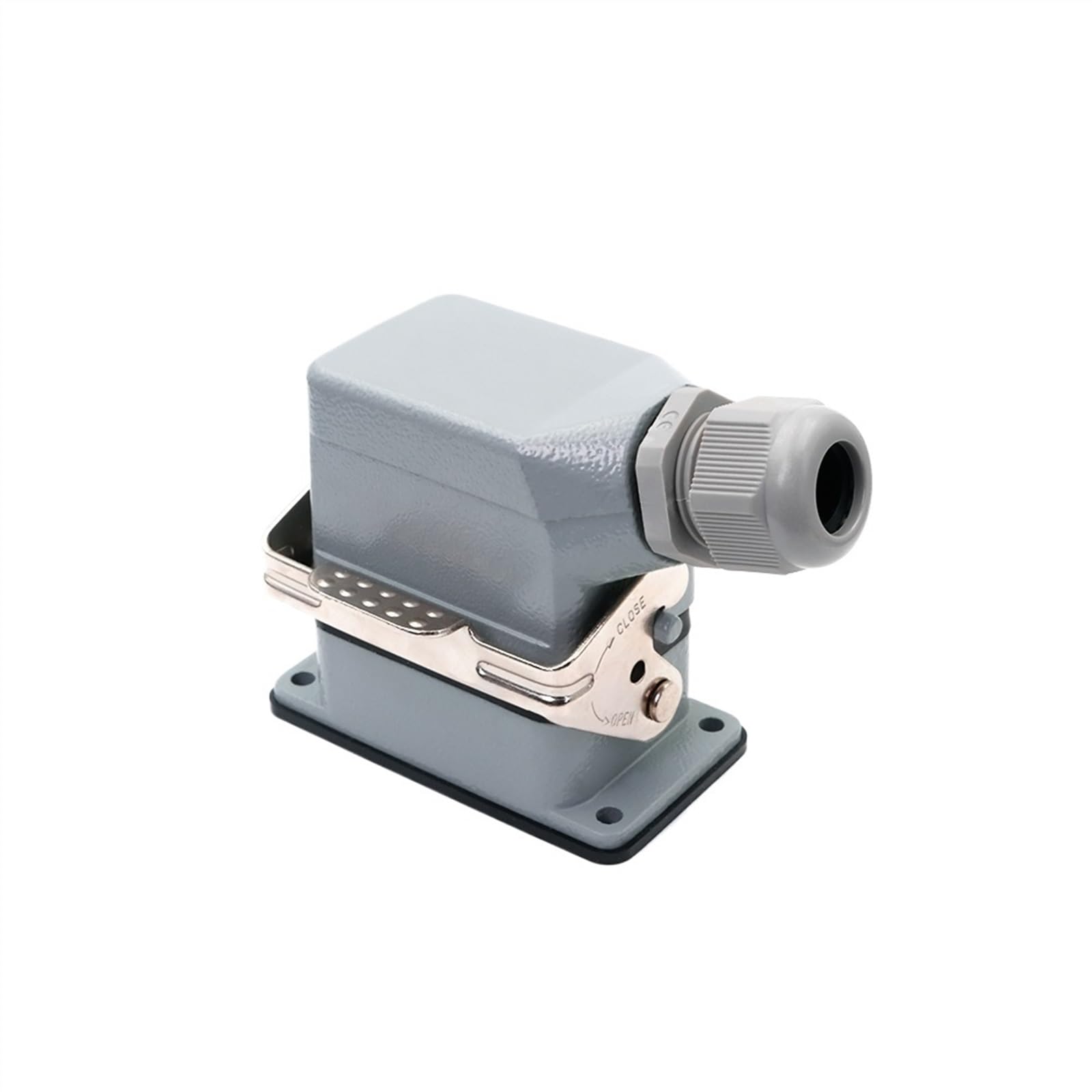 Conector rectangular de alta resistencia HDC HE 6 pines 500 V 16 A Contacto Conector de tornillo de potencia industrial Entrada lateral/superior HDC-HE-06(Top entry)