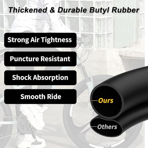 Image of RUTU 3.00 /3.5 /7.00 /8.00-10 and 3.00-12 Heavy Duty Replacement Inner Tube with Installation kit Fit for Dirt Pit Bike Scooter Moped ATV