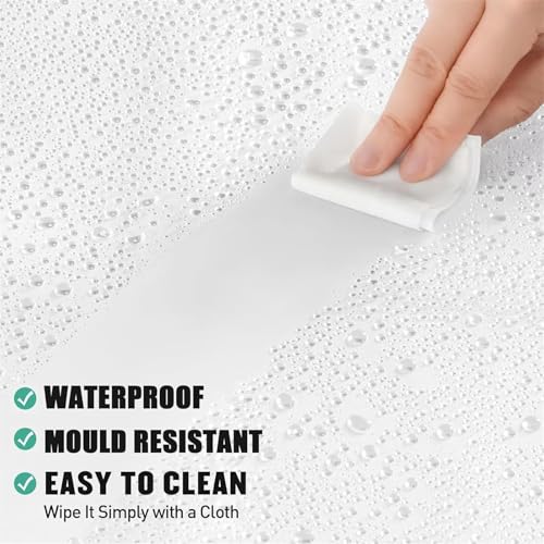 Rideau douche fleur lesté 100x180 anti-collant contre fuites