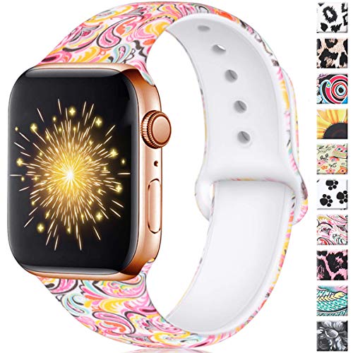 Haveda Floral Bands Compatible with Apple Watch 40mm Series 4 Series 5, Soft