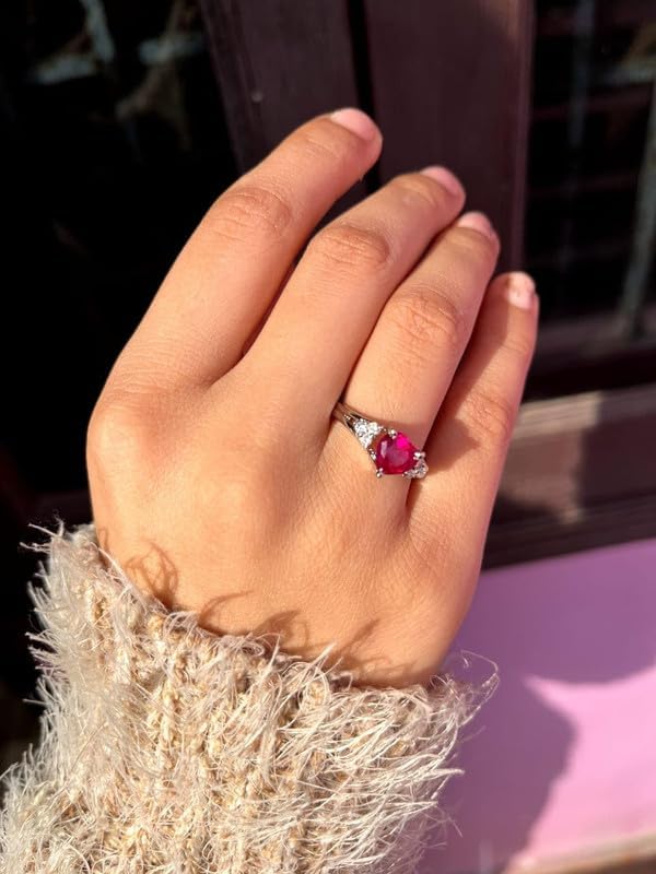 Image of Zarkan 925 Hallmark Heart Pure Silver Rings