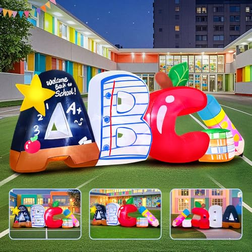 Décoration gonflable extérieure ABC 2m10 éclairage LED intégré
