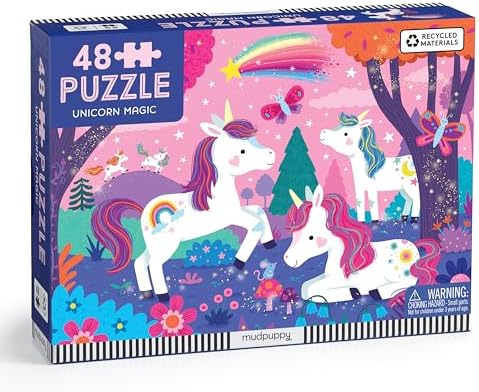 Mudpuppy Unicorn Magic – 48 Piece Puzzle with Colorful and Fun Il...