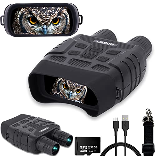 Night Vision Goggles, 4.29'' Lage LCD Screen Night Vision Binoculars with 32GB Memory Card, 960P Digital Infrared Binoculars for Viewing 984ft/300m in 100% Darkness