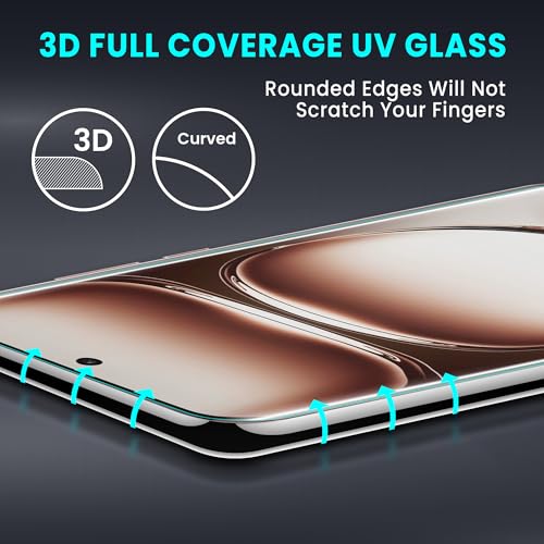 Image of ArmourPro Military Grade UV Tempered Glass Screen Protector Compatible For Oppo Reno 12 Pro 5G (6.7 Inch) With Easy Installation Kit| Edge-To-Edge Protector Coverage |Crystal Clear
