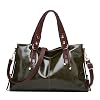 Damen Schultertasche Handtasche Henkeltasche Gro e Damenhandtasche aus PU-Leder Tasche Hobo Damentasche Shopper Umh ngetasche Taschen f r Frauen Mutter Gr n