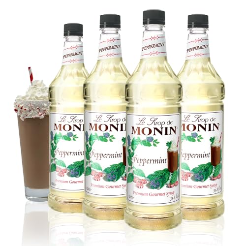 Monin Peppermint Syrup 1 Liter 4-Pack