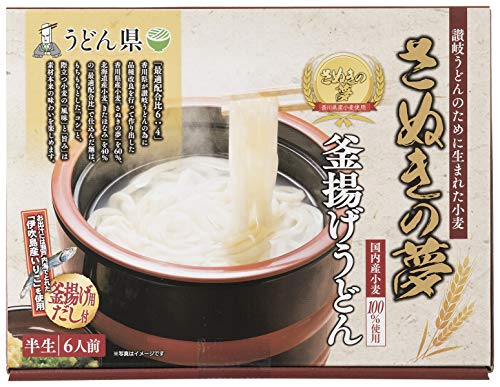 讃州 うどん県 さぬきの夢 讃岐半生釜揚げうどん6人前