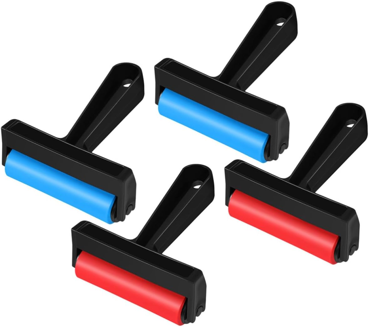 Red Plastic Ink Roller Brayers Set for Boy Girl Printmaking Projects