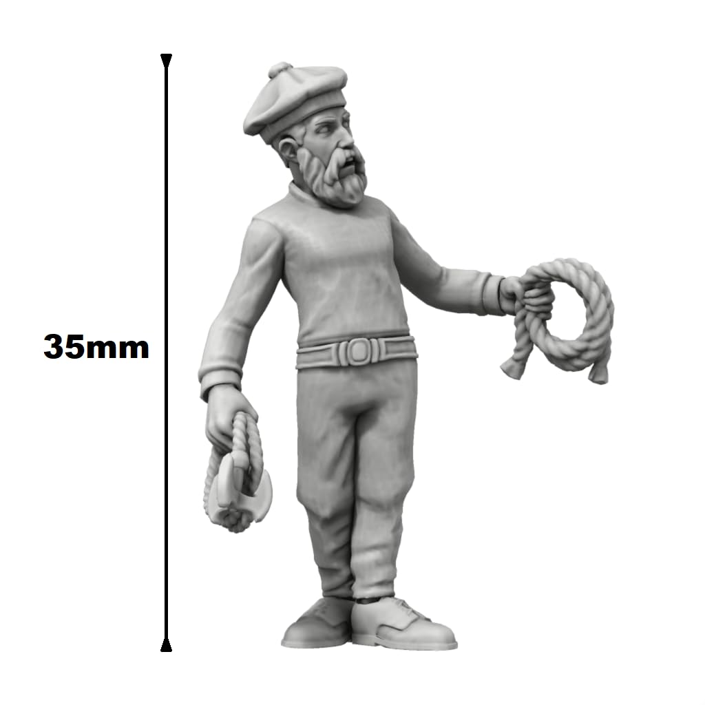 1/48 Scale Model Sailors 1:48 Resin Sailor Figurines for Model Ships Highly Detailed 1/48 Scale Crew for RC & Static Model Boats Premium Quality Miniature Sailors for Dioramas & Maritime Displays - Image 3