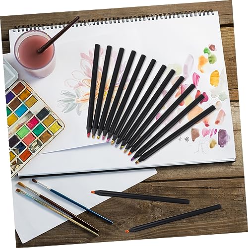 Lápices de arcoíris de madera de 12 piezas para colorear y dibujar 5
