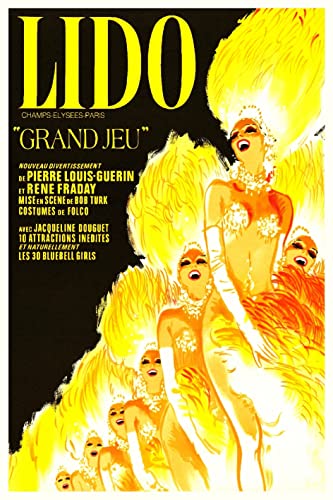 PostersAndCo ™ Lido Cabaret Grand Jeu Rzkn-Poster/Reproduction HQ 40x60cm d'une Affiche Vintage