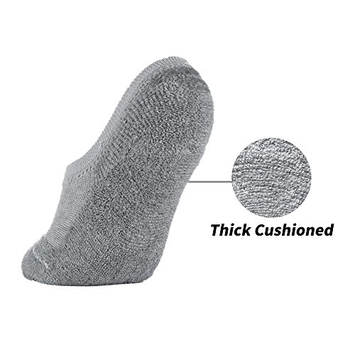 KONY No Show Socks Womens Non Slip, 6 Pairs Cotton Thick Cushioned Flat Boat Liner Low Ankle Socks Sneakers Footies Size 6-93