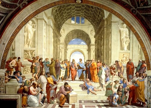 Image of Jigsaw Puzzles for Adults 1000 Piece The School of Athens by Raphael 27.56 x 19.69 Inch Jigsaw Puzzles for Adults Educational Game 1000 Pieces Raphael Puzzles for Adults