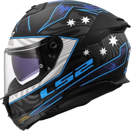 LS2, Casco Moto Integrale STREAM II GALDAM Matt Black Blue, M